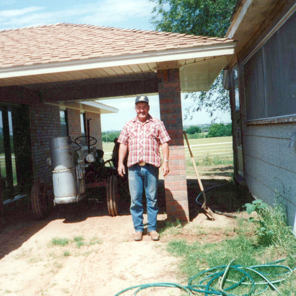 
                  
                    Jimmy Didier at his ranch circa 1992
                  
                